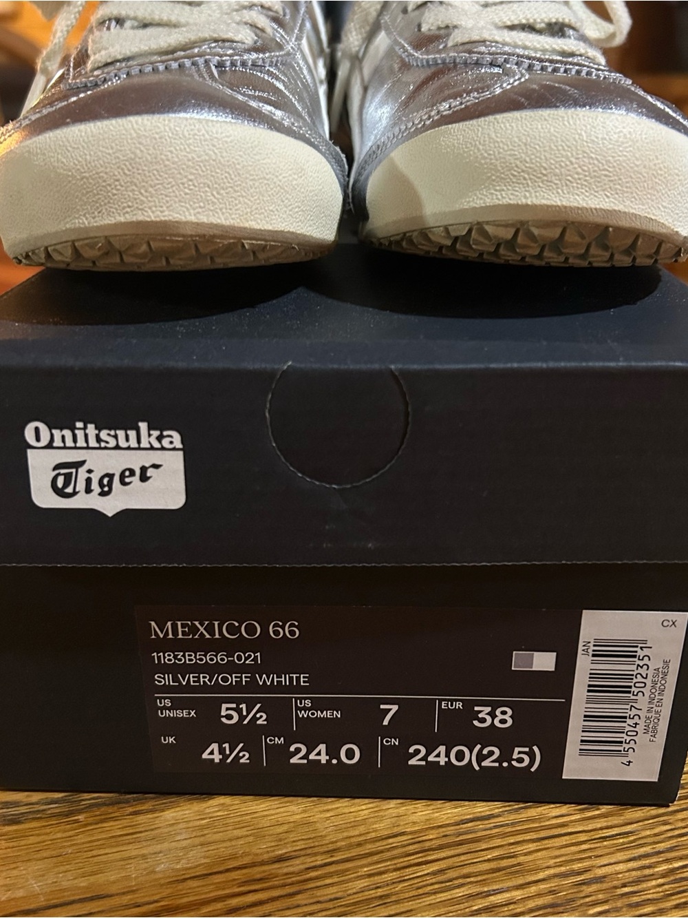 Onitsuka Tiger Mexico 66 Silver with Off White Accents - Picture 5 of 5